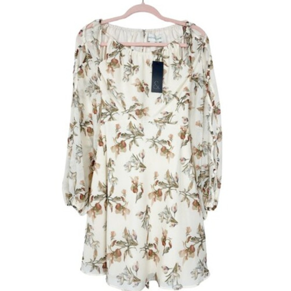 SACHIN + BABI Dress Size 10 Evening Gown NEW Bevvy Dress Floral Mini Cream - Picture 4 of 10
